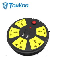 Universal 5 outlets extension socket with USB ports