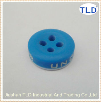 Round laser engraved rubber buttons