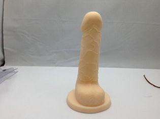 Flesh Silicone Strap On Dildos With Battery , Adult Sex Toy