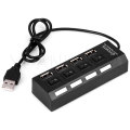 LED 4 poorts USB 2.0 HUB op / af