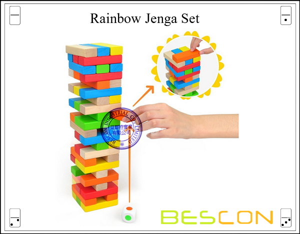 Rainbow Jenga Set-2