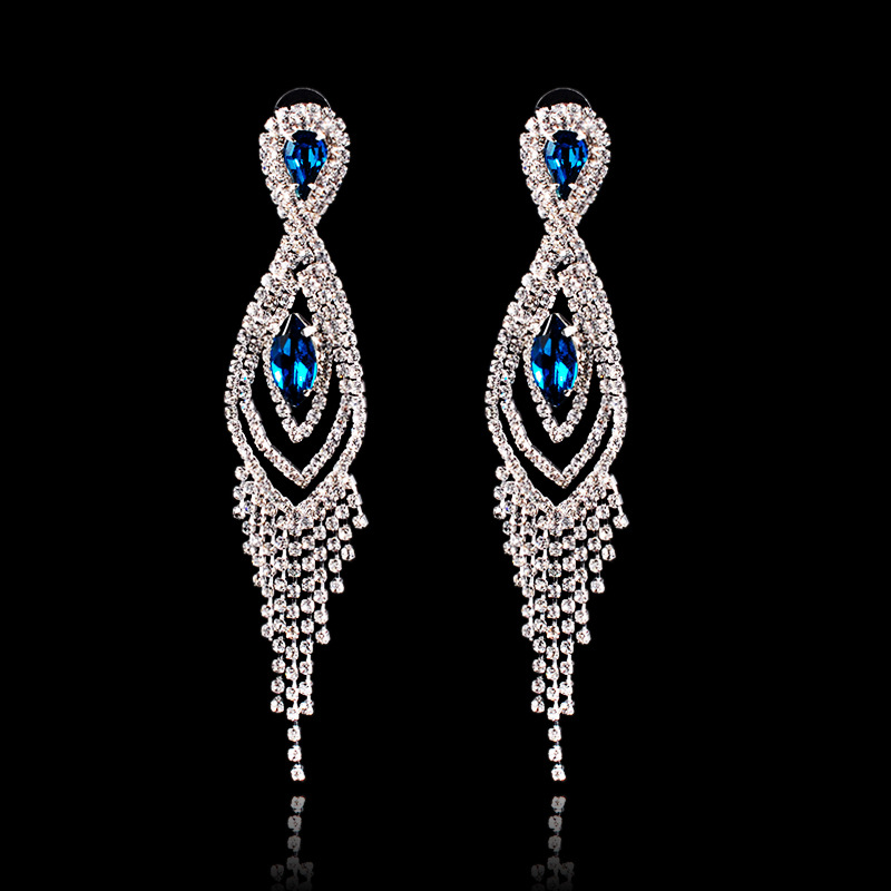 sapphire crystal earrings 