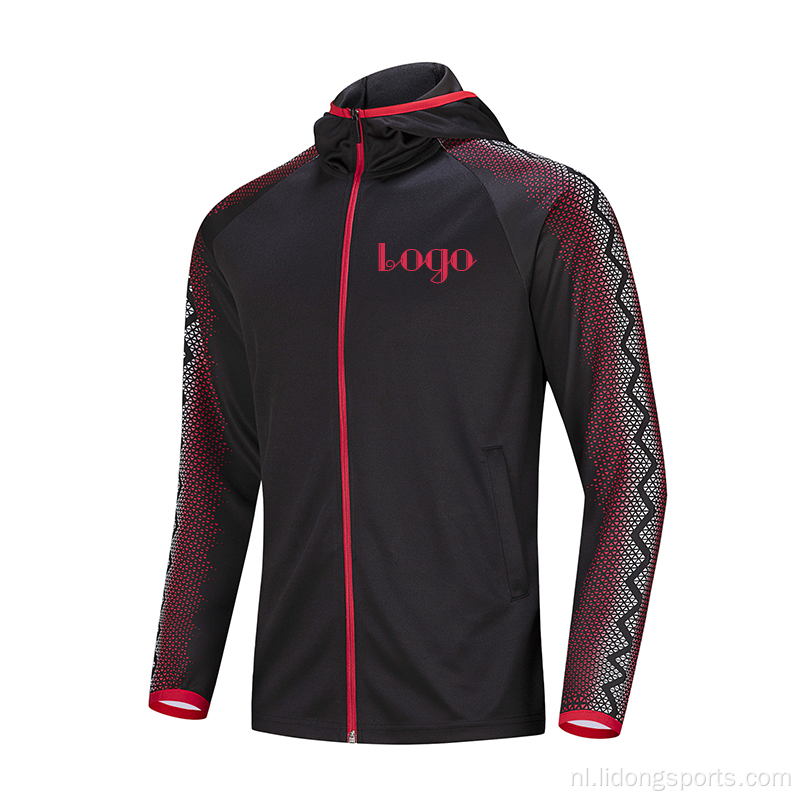 Lichtgewicht heren polyester pullover hoodie sportjack