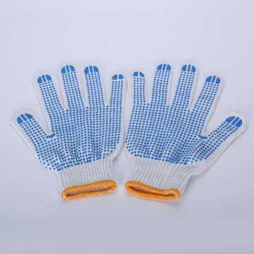 Cheap Knitted PVC Dots Cotton Glove