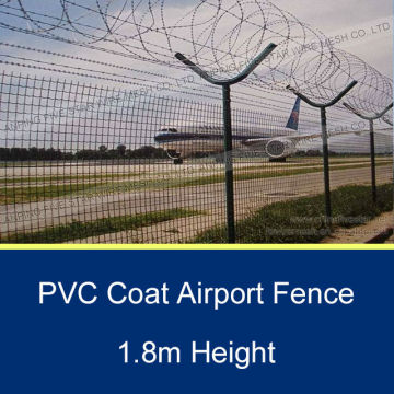 1.8m height pvc coated scurity airport fence