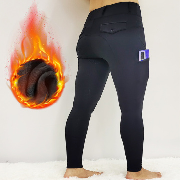 Winter High Waist Fleece Equestrian Clothing Breeches