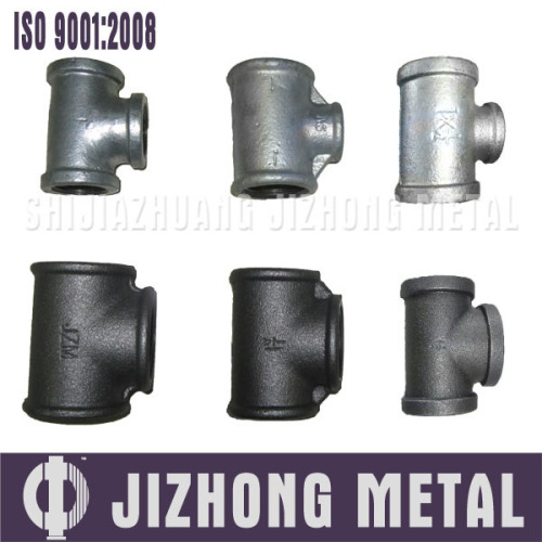 malleable iron pipe tee joints