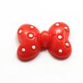 Lovely Red Bowknot Shaped Flatback Resin Cabochon 100 sztuk / worek Handmade Craft Decoration Toy Decor Beads