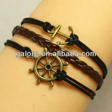 personalized wholesale slap natural colors leather bracelets