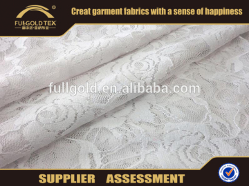 2016 Unique Fashion Design Flower Pattern Lace Fabric White Cotton Lace For Home Textile