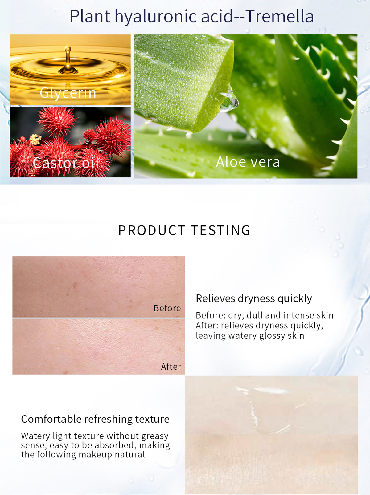 Loción tonificante facial hidratante nutritiva para el cuidado de la piel Nourishing Moisturizing Skin Care Face Toner Lotion