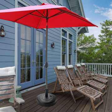 Water Filled Patio Umbrellas and Bases - HDPE Umbrella Pole Base