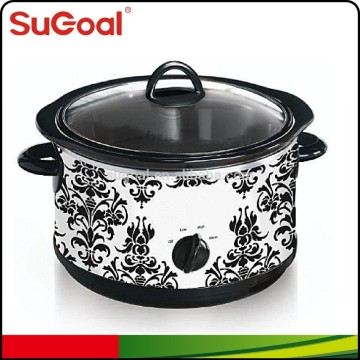 Portable oval slow cooker ceramic pot stew pot cooker