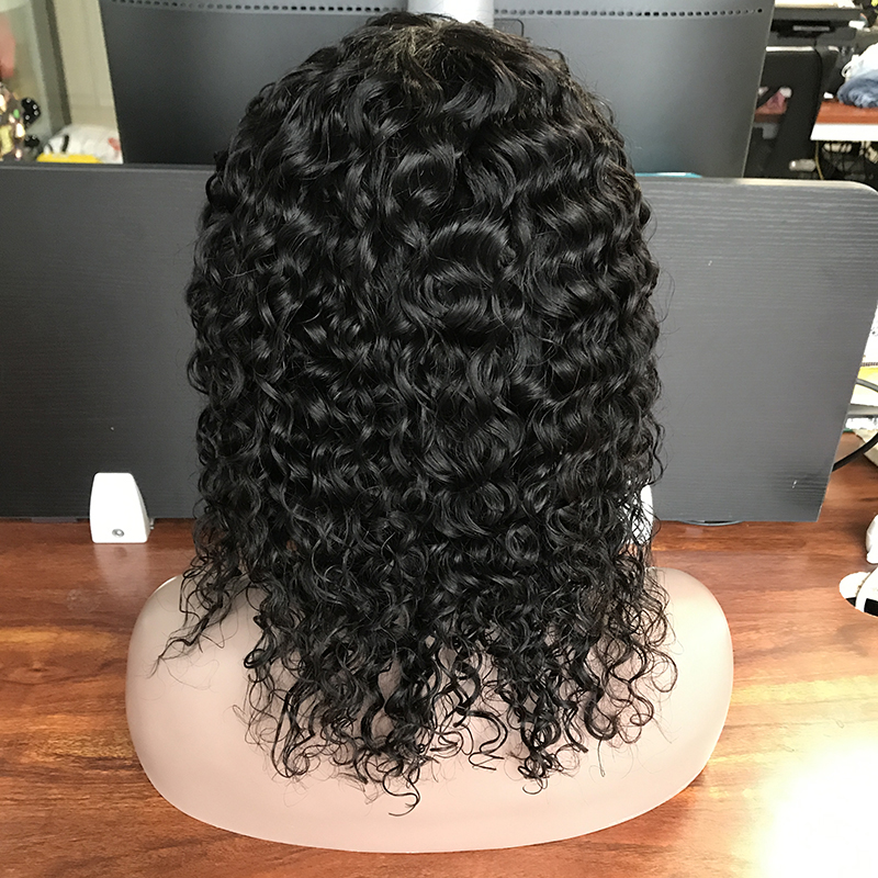 cheap price short human wig machine made,100% human hair machine made human wig with bang,pure human hair wigs curly
