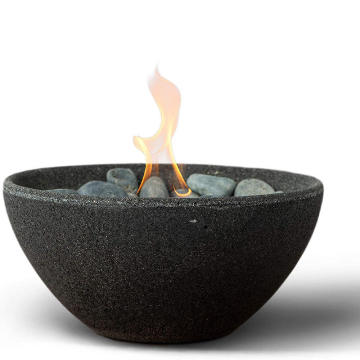 HomeShare  Indoor Fire Place mgo Portable Stone Tabletop  Fire Pit Bowl