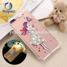 New bling diamond design light up case cover for huawei p8 incoming call flashing case