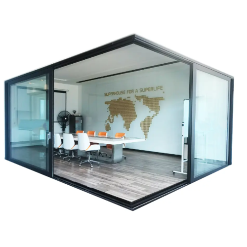 Aluminium Corner Lift and Slide Doors for Office