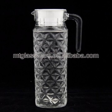 cheap glass beverage glass pitcher fruit infusion pitcher 1L