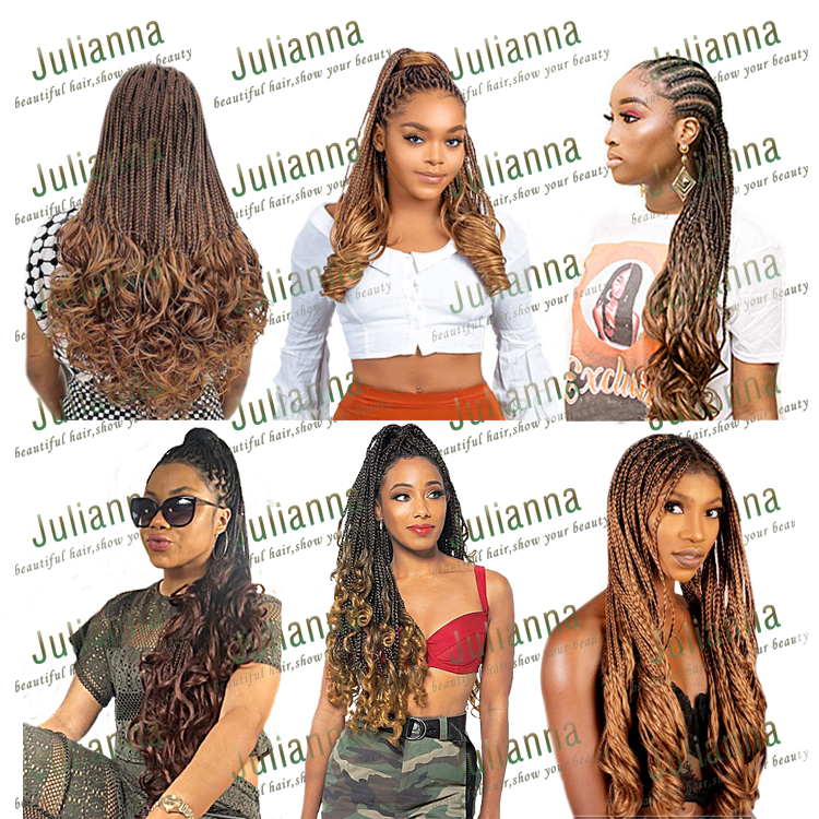 Julianna spiral french curl wave yaki pony style curly wavy afro kinky extensions synthetic braids for african hair attachments