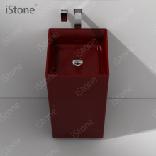 Colorful Resin Freestanding Pedestal Basin WD38377
