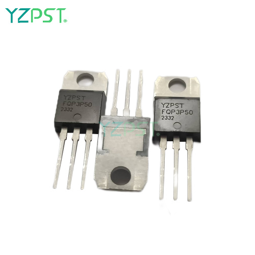 TO-220 FQP3P50は、Pチャネルエンハンスメントモードの電源MOSFETです