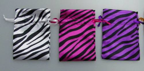 Zebra Satin Pouch