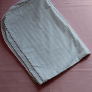 cotton stripe   white pillow case