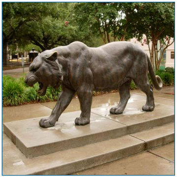 Outdoor Life Size Bronze Tiger Statue For Sale