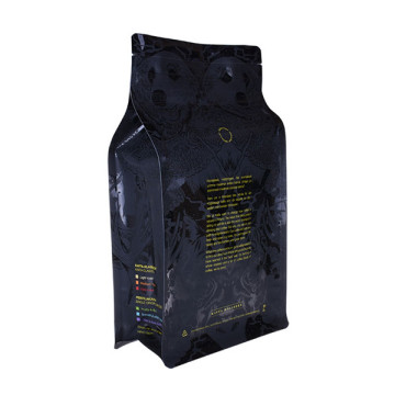 Горячая штамповка матовый черный пользовательский кофе упаковочный мешок