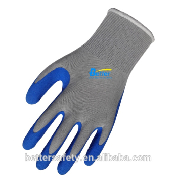 Gray Nylon Liner Blue Nitrile Foam Dipped Cheap Gloves