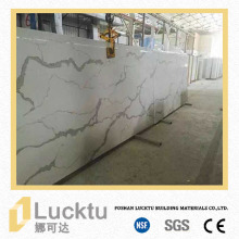 Artificial stone quartz slabs for kitchen countertop with marble vein