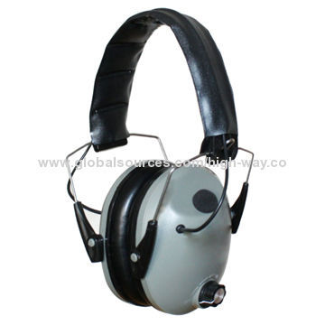 Electronic earmuff with radio