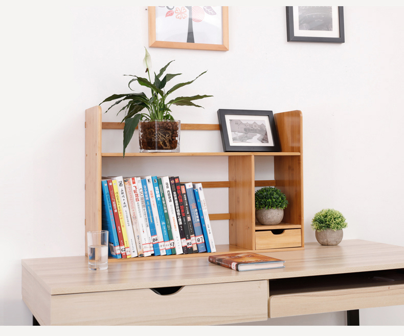 Exquisite Tabletop Bamboo Book Shelf