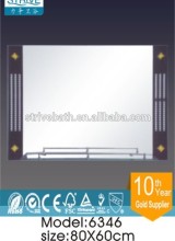 folding bathroom shelf mirror