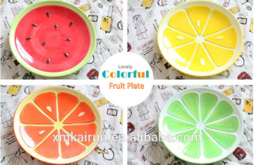 colorful ceramic fruit plate