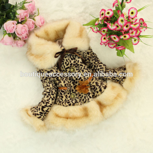 Imitation fur leopard print children's cotton coat