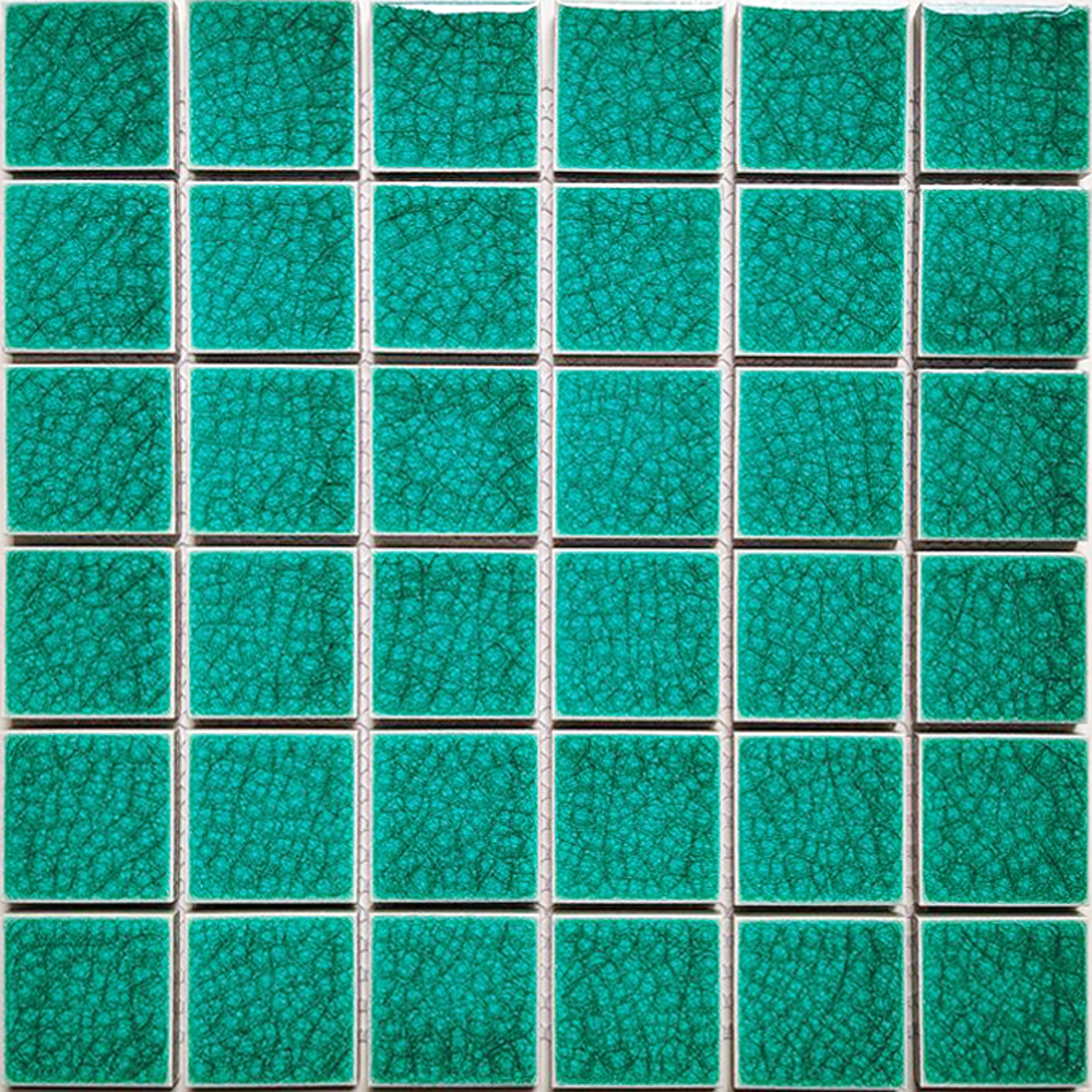 Cerámica crackle mosaico nadando baldosas de piscina verde