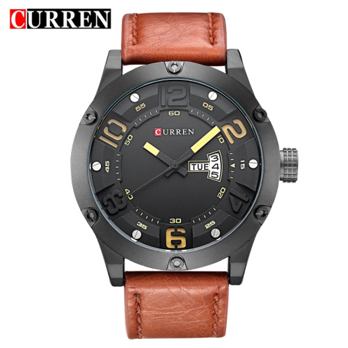 Classical Fashion Leather Waterproof Men Watches