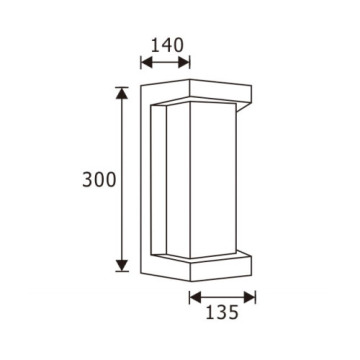 Lampada da parete per esterni LEDER Bright Entryway Patio 15W