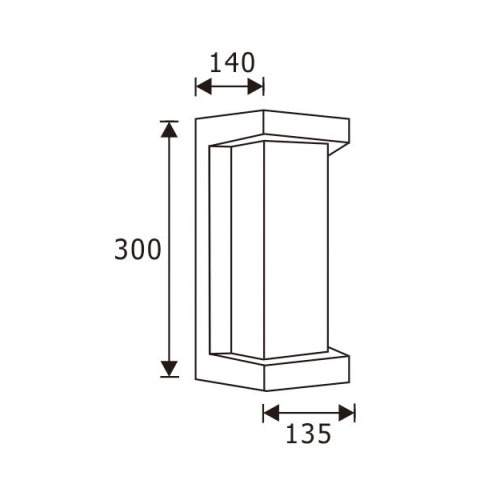 LEDER Bright Entryway Patio 15W lauko sieninis šviestuvas