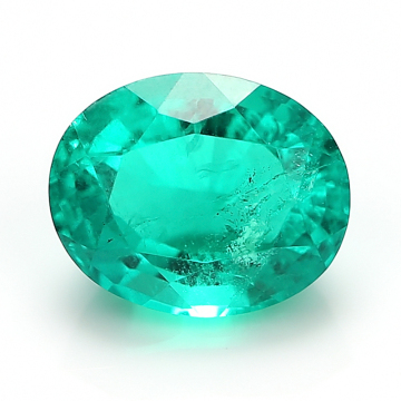 Floral Jewelry Lab Emerald Oval 8x10 Colombian Color