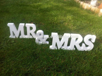 Mr and Mrs Letters Sign