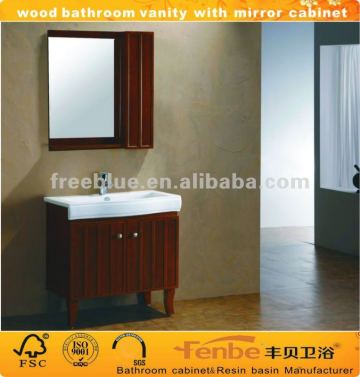 rubber wood bathroom cabinet