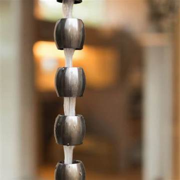 Factory Supply European Style Aluminum Copper Metal Bell Rain Water Chain for Gardens