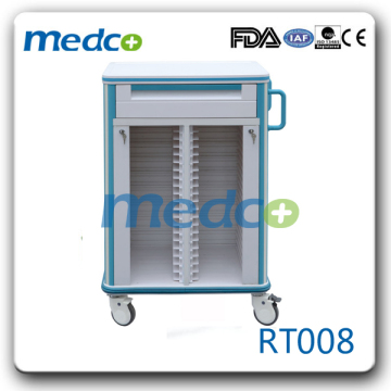 ABS medical file record trolley cart RT008