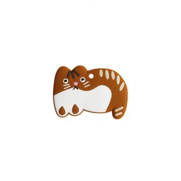 부드러운 고양이 모양의 맞춤형 실리콘 치장 아기 장난감