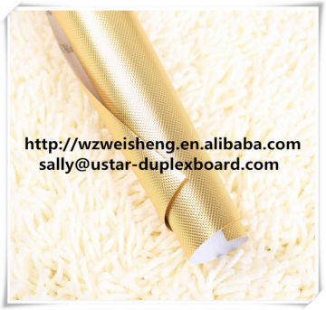 125g golden color aluminium foil embossed paper,golden color aluminum foil paper