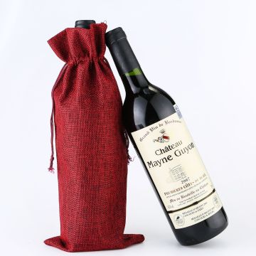 Customizable Wholesale Linen Christmas Sacks and Burlap Wine Drawstring Bags with Logo