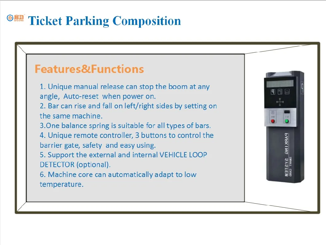 Automatic Barcode Ticket Dispenser Parking Barrier Systems