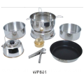 Camping Cookware with Different Types of Pots
